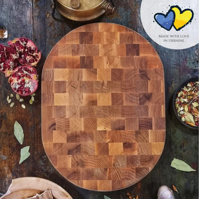 Maysternya Ovale houten snijplank 44 x 32 x 4,5 cm bruin 3192381 large