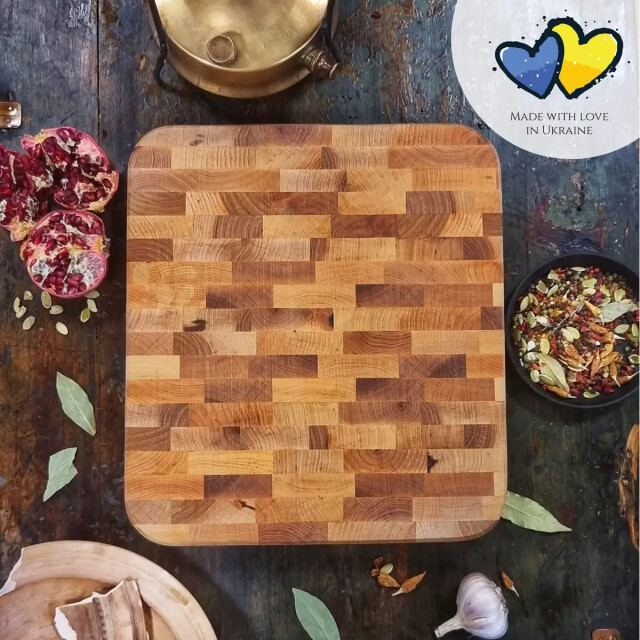 Maysternya Rechthoekige houten snijplank 32,5 x 36,5 x 4,5 cm bruin 3192380 large