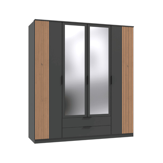 CaliCosy Kast 4 draaideuren met 1 spiegel en 2 laden l180 cm luebeck 3192259 large