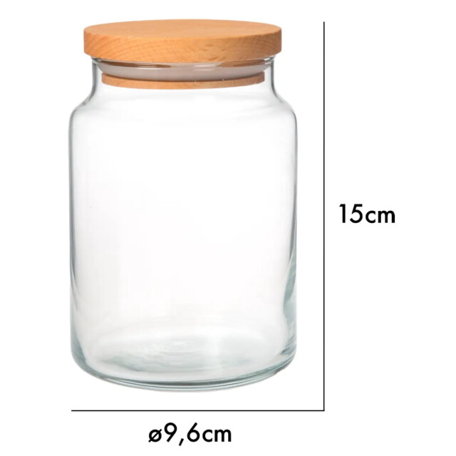 WDMT Glazen voorraadpot 890 cc 3192420 large