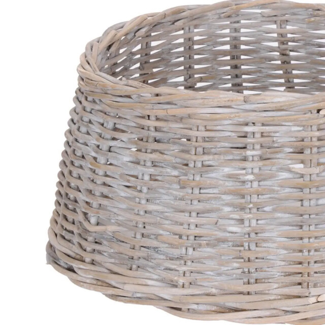 WDMT Rieten kerstboomrok ø 50 x 20 cm grijs 3192400 large