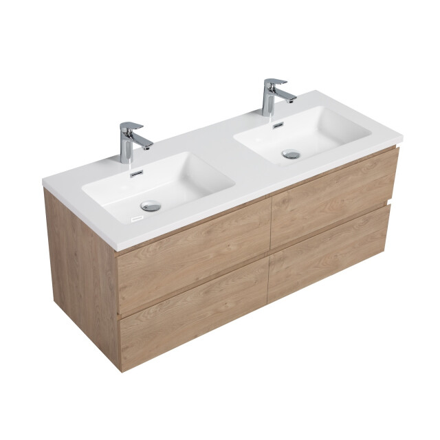 Badplaats Badkamermeubel set angela 140cm kastanje badmeubel met 3193344 large