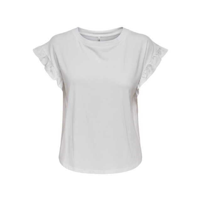 Only Onlgrape ss frill o-neck top jrs off-white 4339.02.0056 large
