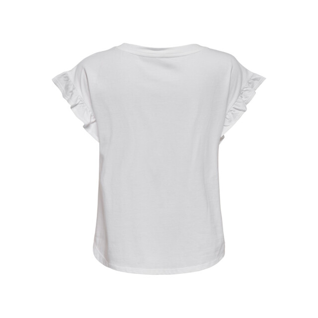 Only Onlgrape ss frill o-neck top jrs off-white 4339.02.0056 large