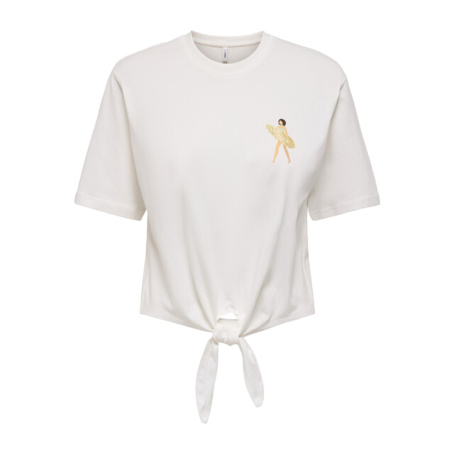 Only Onlbine life ss ladies top box jrs off-white 4339.02.0053 large