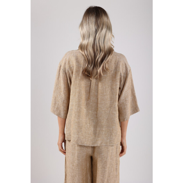 Nukus Lucy blouse melange zand dessin 4319.06.0005 large