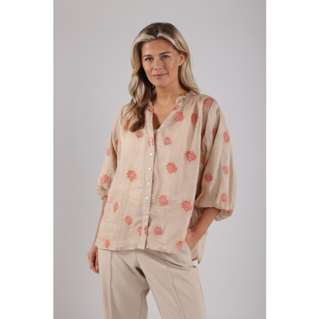 Nukus Tina blouse embroidery zand dessin 4309.06.0058 large