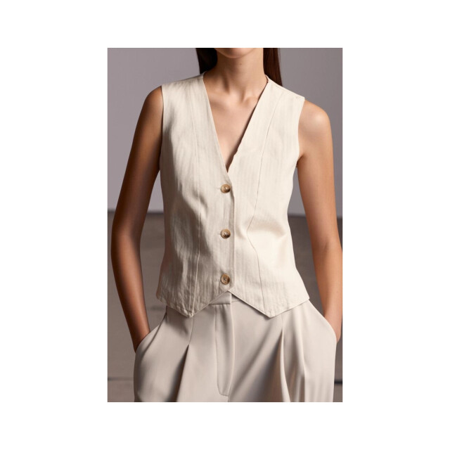 Zizo Rowani gilet sp25.rwi.014 coconut milk SP25.RWI.014 large