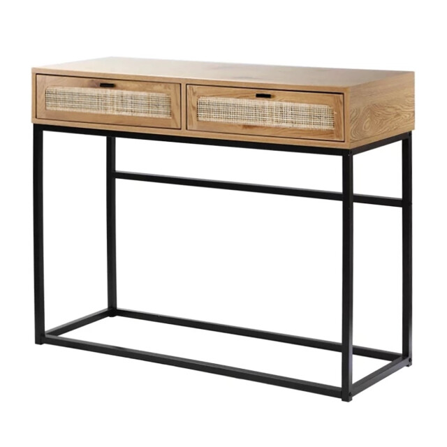 CaliCosy 2 laden console met vlechtwerk l100cm 2929853 large