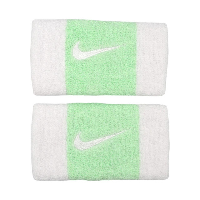 Nike Swoosh dubbel breed polsbandje (set van 2) UTMR2136_whitegreen large