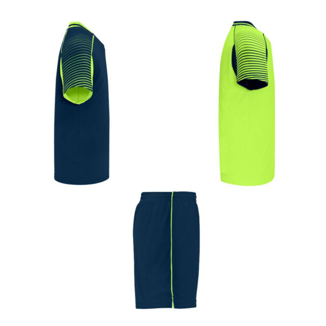 Roly Kinderen/kinderen juve sportset UTPF4423_fluorescentgreennavyblue large