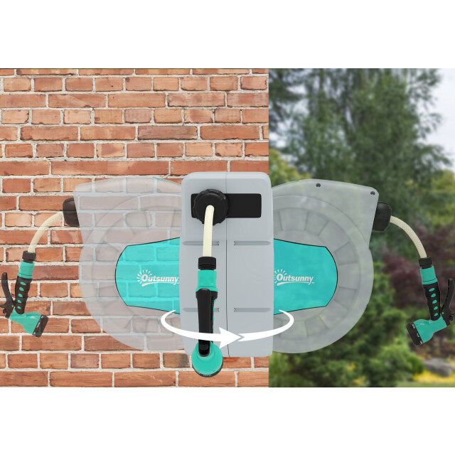 4goodz Wandslangenbox 20 mtr tuinslang haspel autom. zwenkbaar 180° 3169220 large