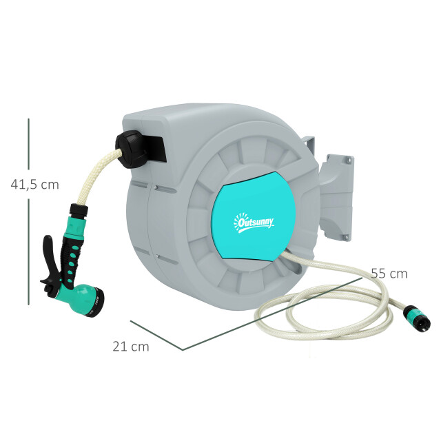 4goodz Wandslangenbox 20 mtr tuinslang haspel autom. zwenkbaar 180° 3169220 large