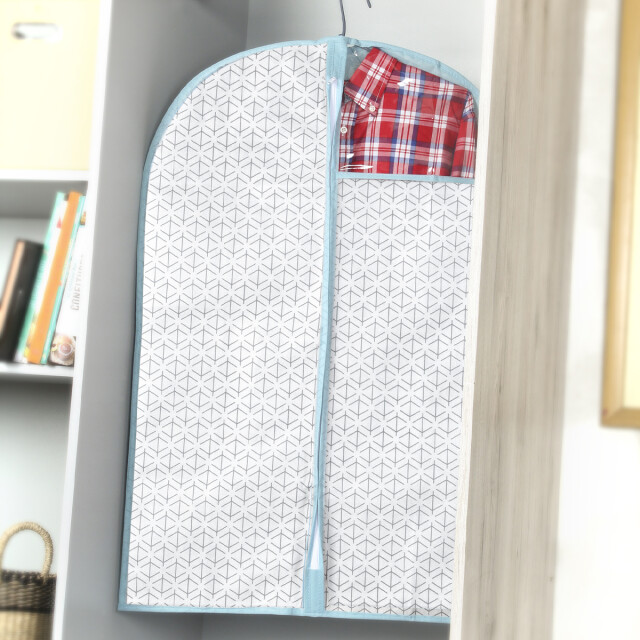 CaliCosy Onze set van 2 witte en blauwe kledinghoezen h90 cm 2931686 large