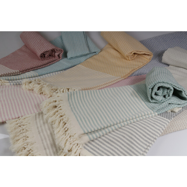Phlox Hamamdoek 100 x 200 cm, saunadoek, strandhanddoek, yogadoek en spa-doek, 2904478 large