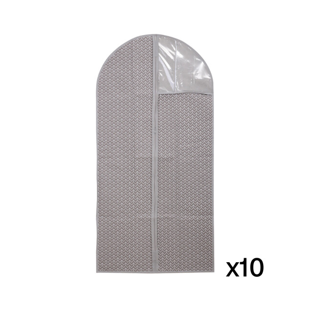 CaliCosy Set van 10 hoezen voor kleding h120 cm geweven geometrisch 2931748 large