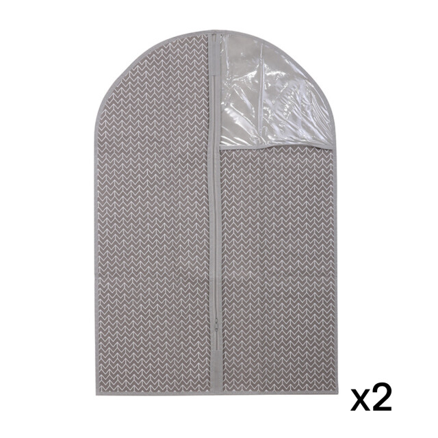 CaliCosy 2 hoezen voor geweven geometrische kleding grijze achtergrond h90 cm 2931688 large