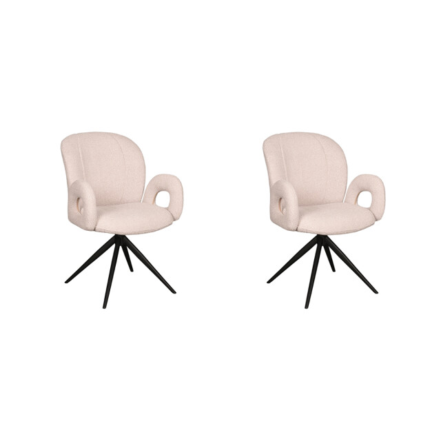 Label51 Eetkamerstoel neo naturel boucle zwart onderstel set van 2 3183696 large