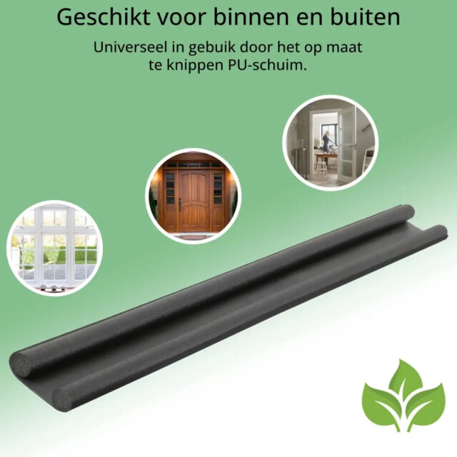 WDMT Universele tochtstrip voor deuren zwart 3192415 large
