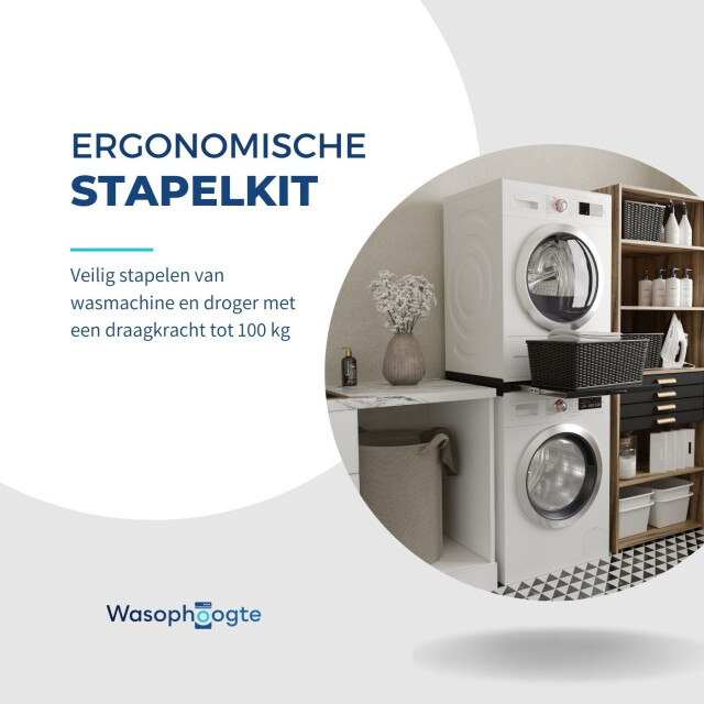 Wasophoogte ® tussenstuk wasmachine & droger met uitschuifbaar 3188018 large