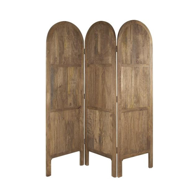 Hoyz roomdivider wave 3-delig massief mango zandkleur 3016549 large
