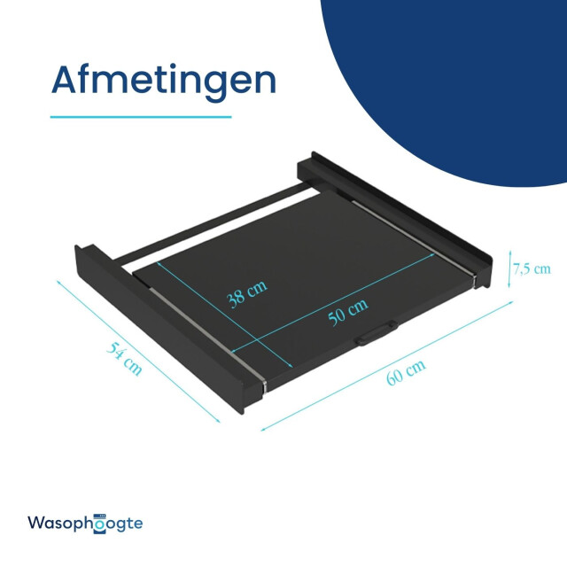 Wasophoogte ® tussenstuk wasmachine & droger met uitschuifbaar 3188018 large