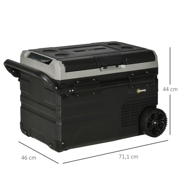 4goodz Outsunny koelbox 40 ltr met led compressor handgrepen en wielen op 12/24v 3177955 large