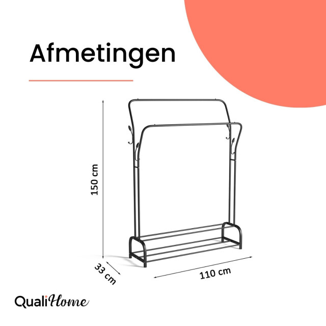 QualiHome ® multifunctioneel kledingrek 3188028 large