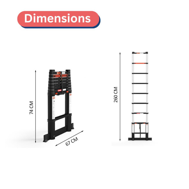 RMBO ® telescopische ladder 2,6m 3188060 large