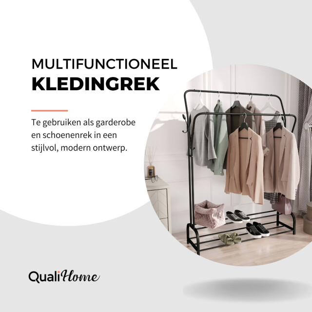 QualiHome ® multifunctioneel kledingrek 3188028 large