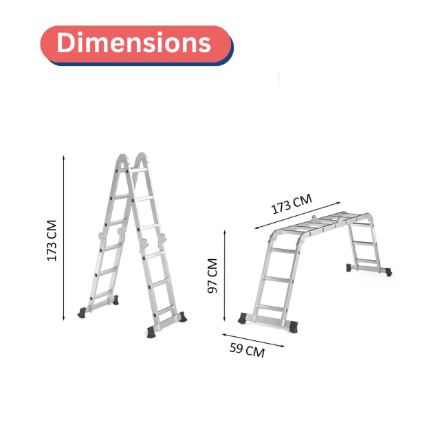RMBO ® multifunctionele vouwladder 4x3 3188050 large