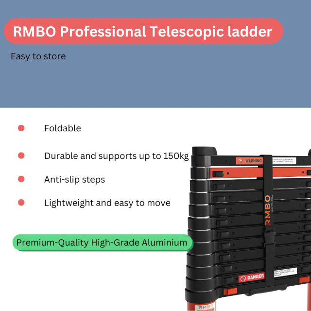 RMBO ® professionele telescopische ladder 3,8m 3188063 large