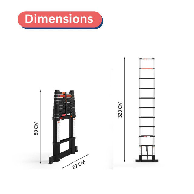 RMBO ® telescopische ladder 3,2 m 3188059 large