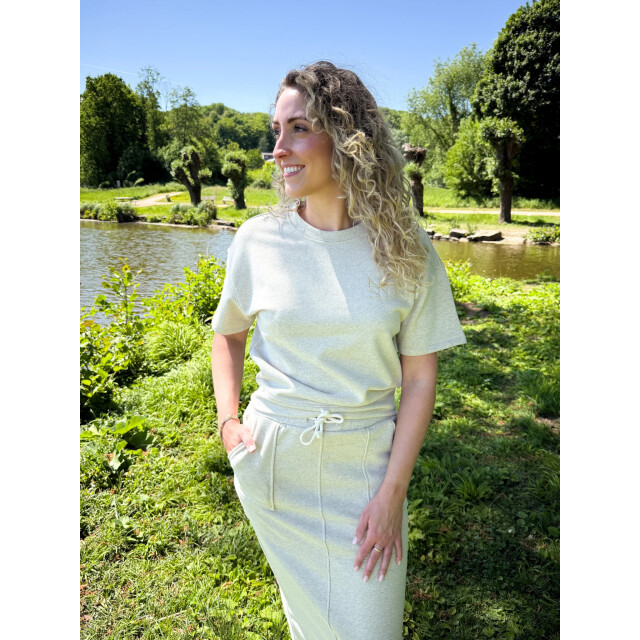 Nukus Nks10018 21 maartje skirt scuba light grey NKS10018 21 large
