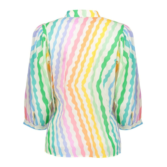 Geisha 53467-20 010 blouse off-white/yellow/coral 53467-20 010 large