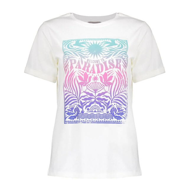 Geisha 52373-24 010 t-shirt colorful print off-white/purple/blue 52373-24 010 large