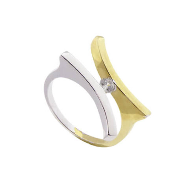 Atelier Christian Bicolor gouden fantasie ring 34P104-0103JC large