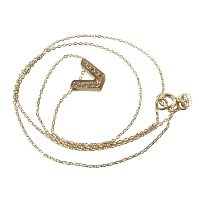 Christian Gouden ketting met v zirkonia hanger 39C503-0626JC large