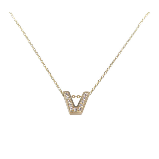 Christian Gouden ketting met v zirkonia hanger 39C503-0626JC large