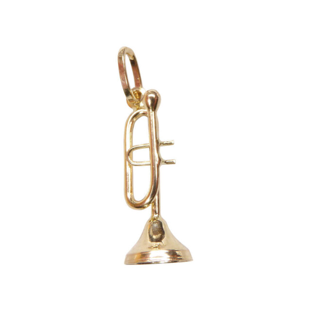 Christian Gouden trompet hanger 9D83-82745 large
