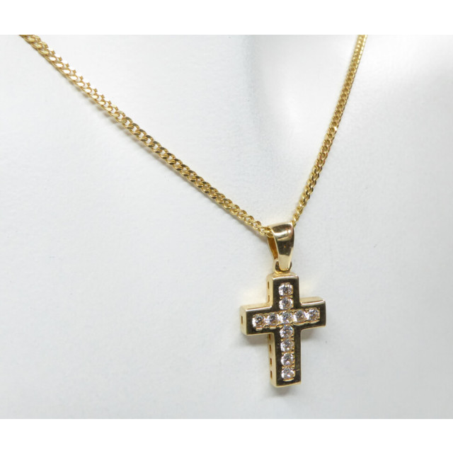 Christian Gouden kruis met zirkonia 39C03-0228JC large