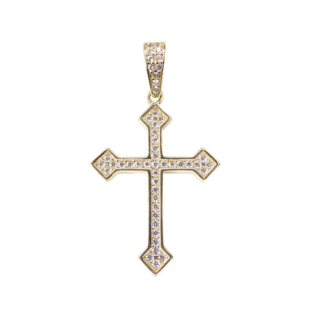 Christian 14 karaat gouden kruis met zirkonia 39C03-0782JC-1 large