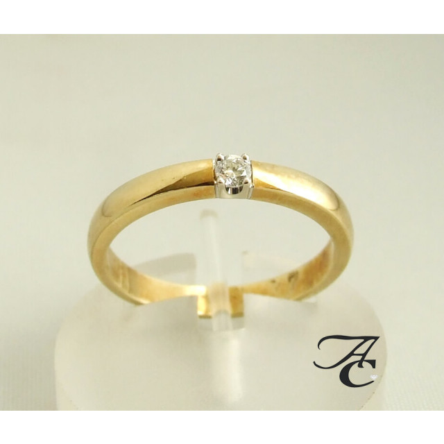 Atelier Christian Gouden ring met diamant 892G3-8745AC large