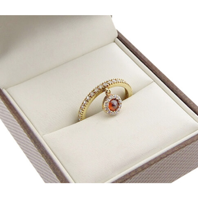 Christian 14 karaat geel- en rosé gouden ring met hanger 494D3-0351JC large