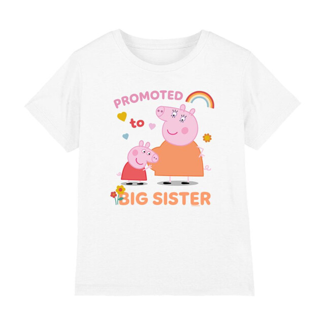 Peppa Pig Kinderen/bevorderd tot grote zus t-shirt UTTV15157_white large