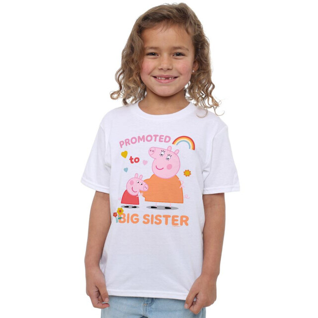Peppa Pig Kinderen/bevorderd tot grote zus t-shirt UTTV15157_white large