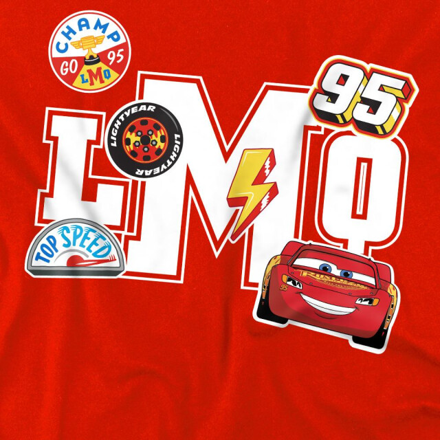Cars Kinderen/kinderen lmq lightning mcqueen t-shirt UTTV15112_red large