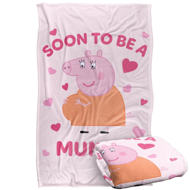 Peppa Pig Binnenkort mama varken deken UTTV15190_white large