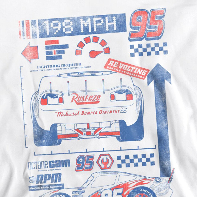 Cars Unisex volwassene 198 mph bliksem mcqueen sweatshirt UTTV15049_white large