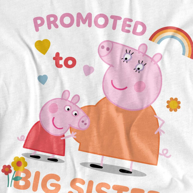 Peppa Pig Kinderen/bevorderd tot grote zus t-shirt UTTV15157_white large